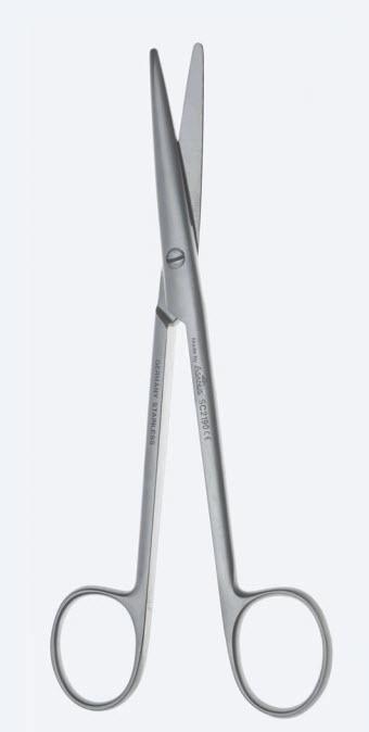 Ножиці, хірургічні, "Mayo", дисекційні, прямі, тупокінцеві, загальна довжина 200 мм, 8". Бренд - Asanus Medizintechnik Gmb, Німеччина